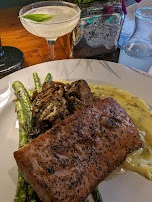 Salmon Special with Morales and Asparagus